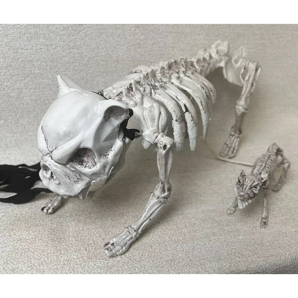 Skeleton Dogs Halloween Decorations Realistic Bones Scary Horror Lot 2